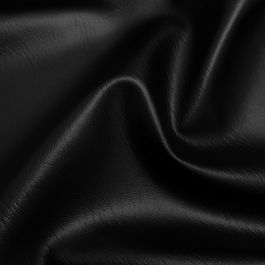Heavy Feel Faux Leather PVC Upholstery Fabric - Black
