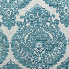 Elgin DFS Damask Upholstery Fabric Teal