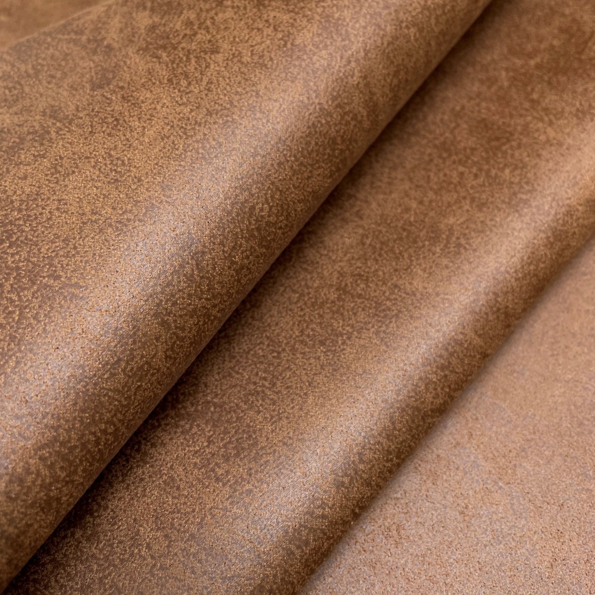 Inca Tan Distressed Look Luxury Leather Upholstery Fabric