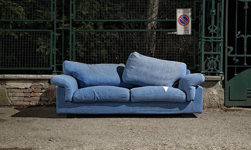 Old Sofa in the Street Upcycle